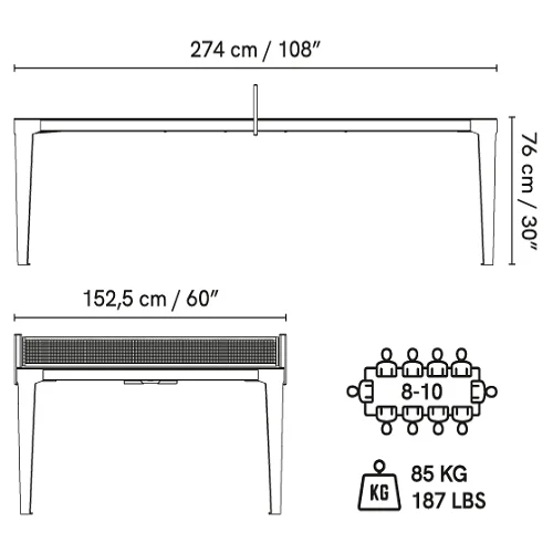 Table de Ping-Pong Hyphen Outdoor – Image 3